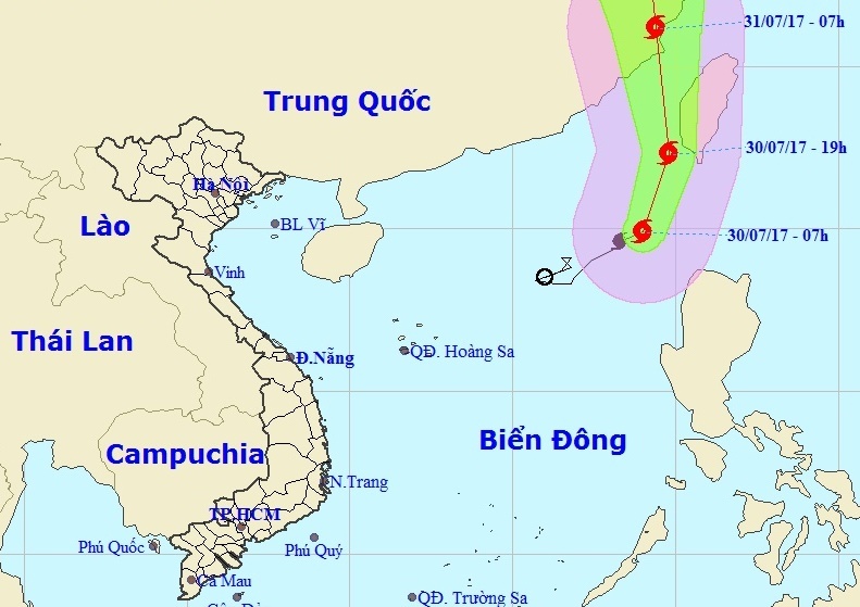 Bão số 5 tiến vào Trung Quốc ảnh 1 Bao so 5 tien vao Trung Quoc anh 1