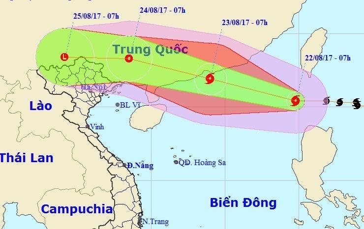 Bao Hato vao Bien Dong, tang cap khi huong vao dat lien hinh anh