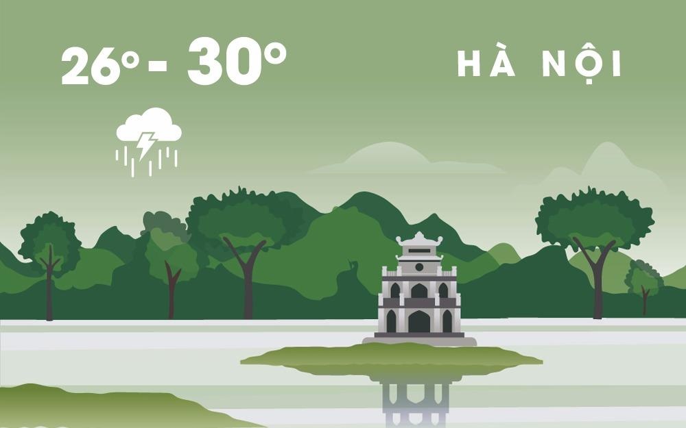 Ha Noi mua lon, nguy co ngap nhieu noi do anh huong cua bao so 6 hinh anh