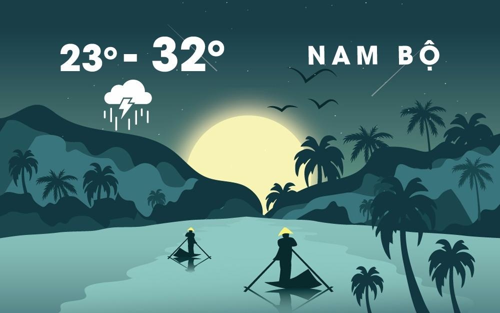 Mien Nam mua lon va gio manh, mien Bac mua dong vi ap thap nhiet doi hinh anh