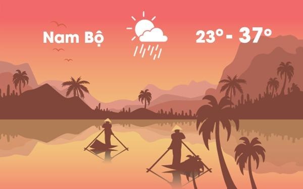Thoi tiet ngay 14/5: Nam Bo nang manh dien rong, co noi nong 37 do C hinh anh