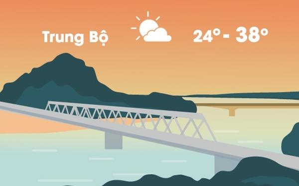 Thoi tiet ngay 25/5: Bac va Trung Bo nang nong tren 38 do C hinh anh