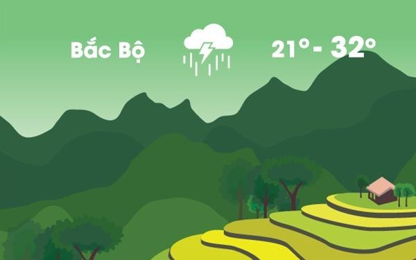 Thoi tiet ngay 25/6: Bac Bo mua rat lon, nguy co lu quet nhieu noi hinh anh