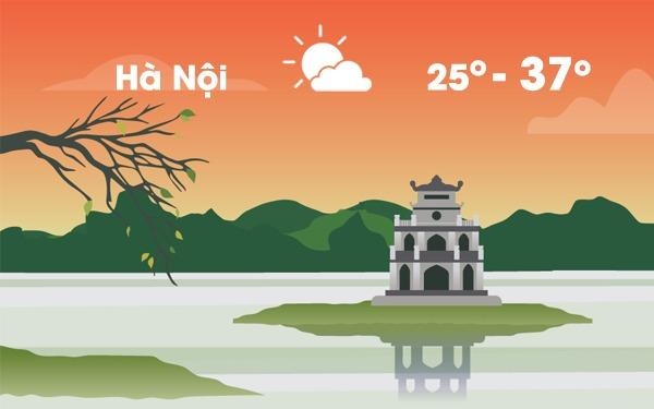 Thoi tiet ngay 29/6: Nang nong gia tang o Ha Noi, cao nhat 37 do C hinh anh