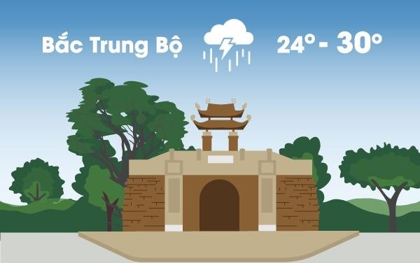 Thoi tiet ngay 19/7: Bac Trung Bo co the mua den 350 mm hinh anh