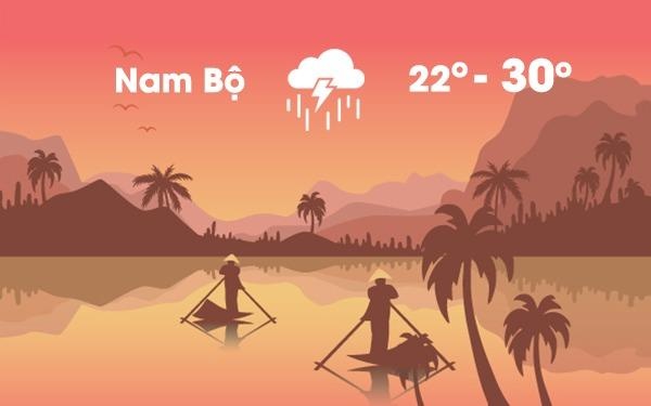 Thoi tiet ngay 20/10: Mien Nam mua lon dien rong hinh anh