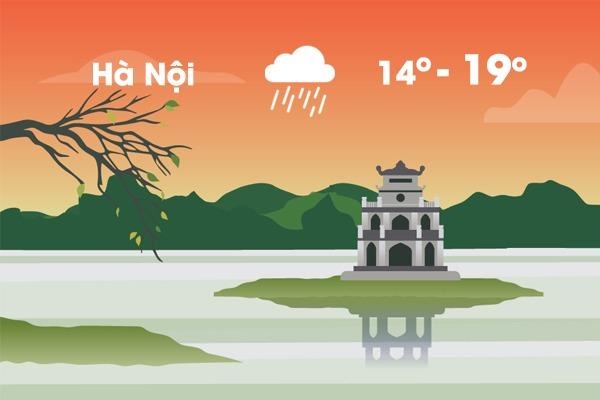 Thoi tiet ngay 8/12: Ha Noi mua ret, thap nhat 14 do C hinh anh