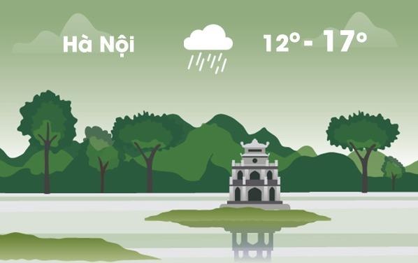 Thoi tiet ngay 9/12: Ha Noi ret dam, thap nhat 12 do C hinh anh