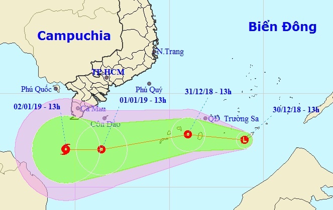 Xuat hien vung ap thap moi co the manh thanh bao, anh huong Nam Bo hinh anh