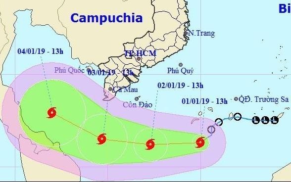 Bao so 1 vua hinh thanh, cach Nam Bo 500 km hinh anh