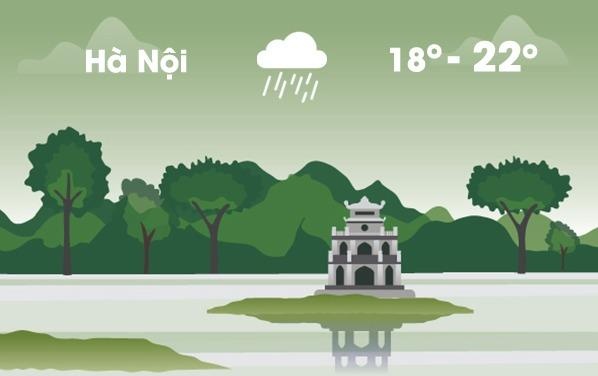 Thoi tiet ngay 15/1: Ha Noi mua phun va suong mu hinh anh