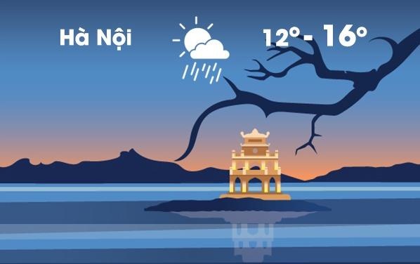 Thoi tiet ngay 21/1: Ha Noi ret dam, thap nhat 12 do C hinh anh