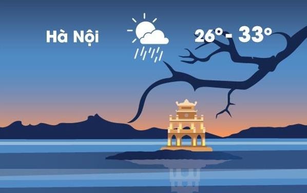 Thoi tiet ngay 11/4: Ha Noi ngay nang 33 do C, toi mua rao hinh anh