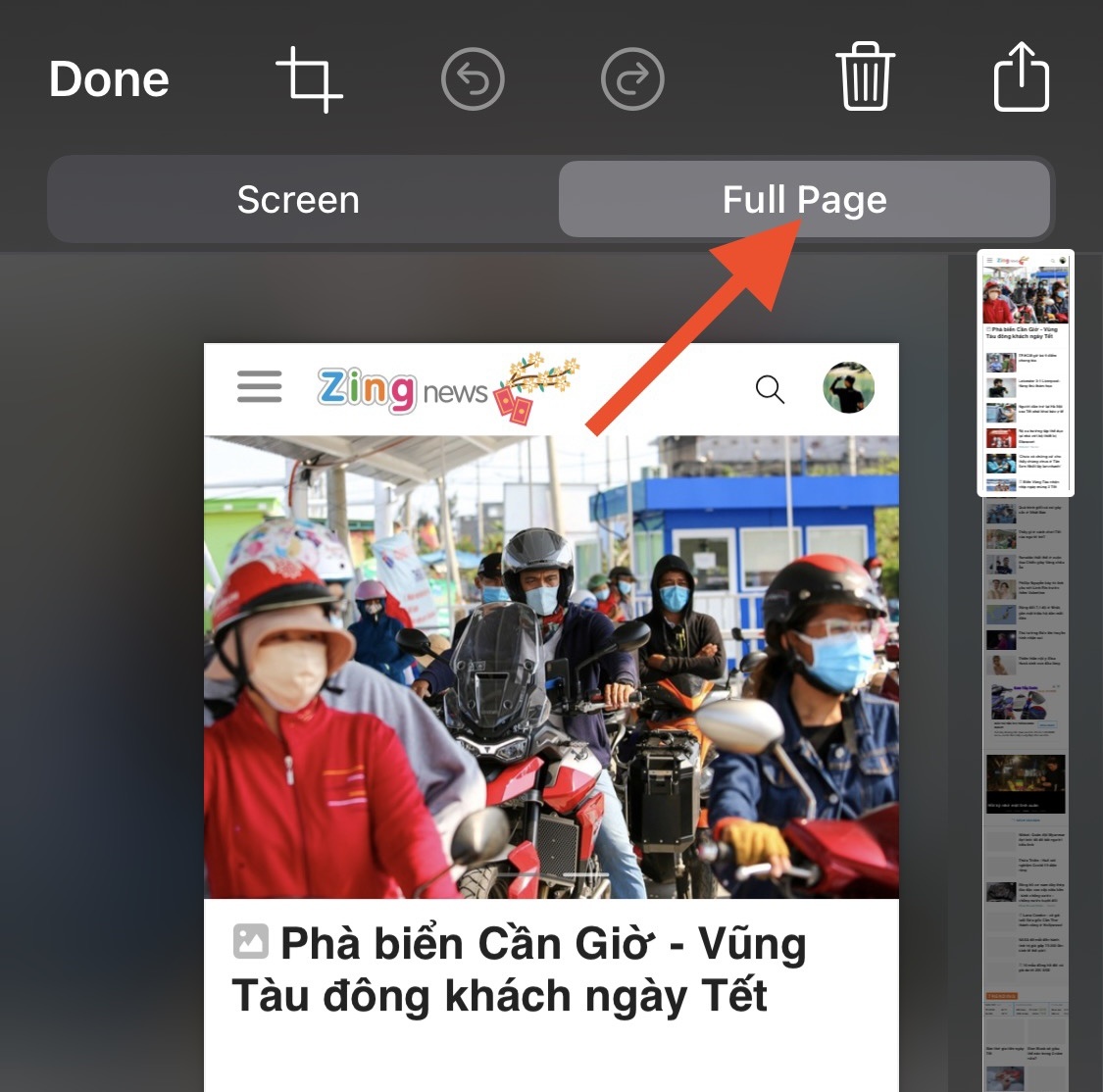 chup toan bo trang web tren iPhone anh 1