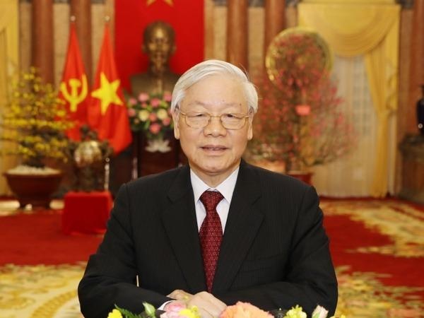 Tong bi thu, Chu tich nuoc Nguyen Phu Trong chuc tet Xuan Ky Hoi 2019 hinh anh