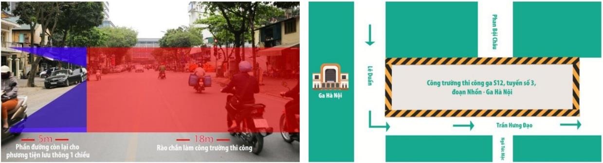 Rao duong thi cong Nhon - ga Ha Noi anh 1