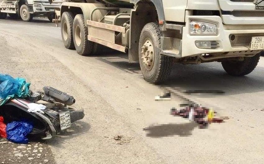 Thi sinh thi THPT nguy kich sau tai nan voi xe tron be tong hinh anh