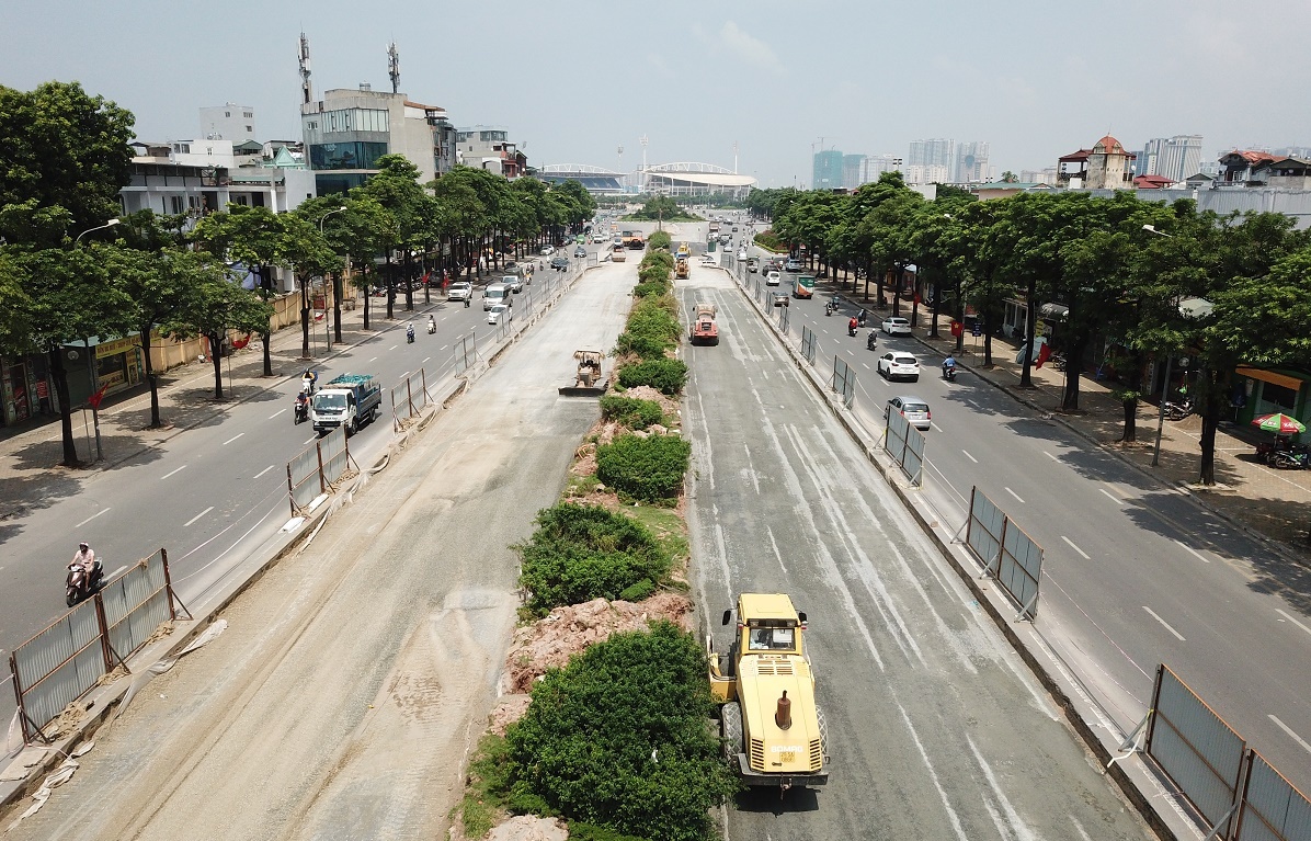 cấm đường để thi công đường đua F1 ảnh 1 cam duong de thi cong duong dua F1 anh 1