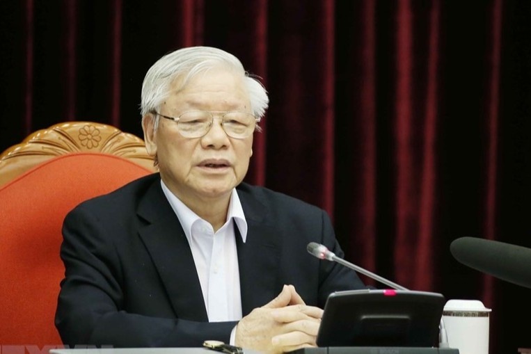 Tong bi thu, Chu tich nuoc chu tri Hoi nghi can bo toan quoc hinh anh