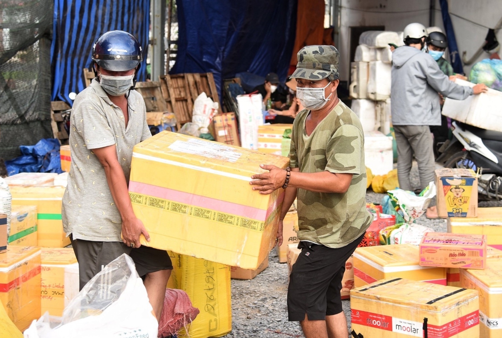 E ngai den sieu thi, nhieu nguoi dan TP.HCM nhan thuc pham tu que hinh anh