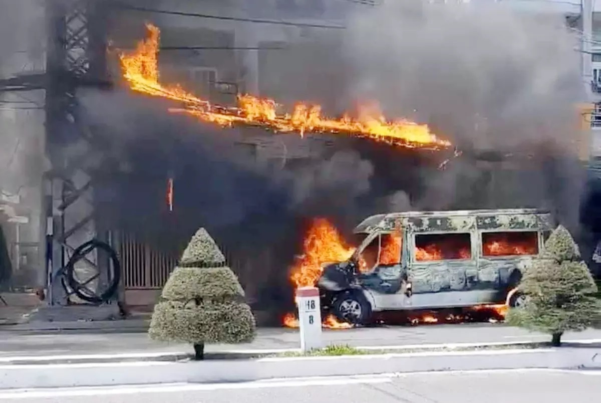 chay oto o Nha Trang anh 1