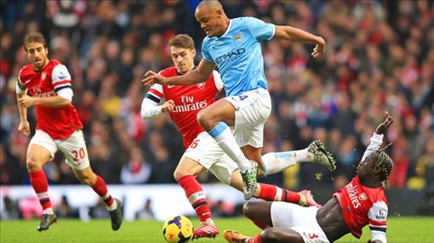 Nếu không chọn cách nhập cuộc thận trọng, Arsenal (áo sẫm) sẽ lại thảm bại trên sân nhà