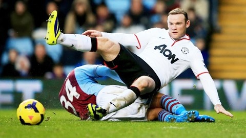 Không dễ để Rooney (trên) và đồng đội giành chiến thắng trước đối thủ khó chịu như Aston Villa