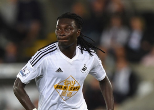 Gomis an mung sieu di sau khi ghi ban giup Swansea vuot len hinh anh