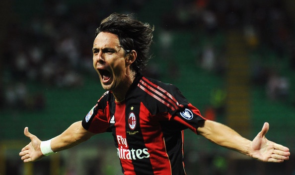 07. Filippo Inzaghi -  Cựu tiền đạo của AC Milan dù đã giải nghệ từ lâu nhưng con số 46 bàn thắng ở Champions League vẫn giúp anh có được vị trí thứ 7 trong số những chân sút xuất sắc nhất giải đấu.
