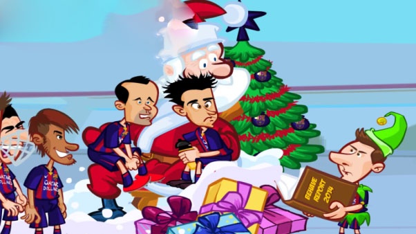 Hoat hinh vui nhon: Giang sinh o Nou Camp hinh anh