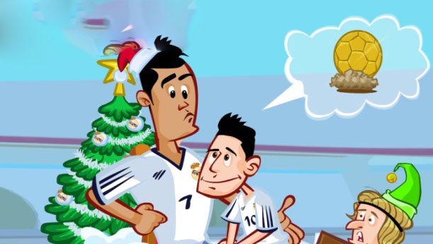 Ong gia Noel Ronaldo cuoi Rodriguez vi uoc mo bong vang hinh anh