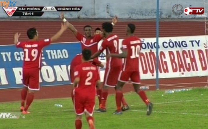 Video ban thang duy nhat giup Hai Phong thang Khanh Hoa hinh anh