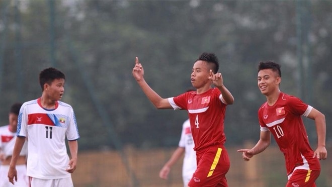 Nhung pha bong dang chu y tran U16 Viet Nam 5-1 U16 Myanmar hinh anh