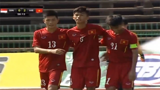 Highlights U16 Viet Nam 3-0 U16 Singapore hinh anh