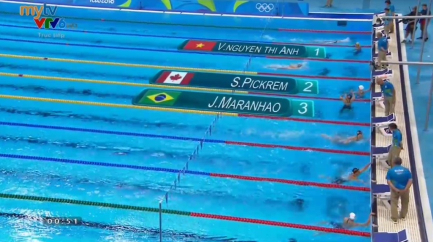 Anh Vien pha sau ky luc SEA Games o Olympic Rio hinh anh