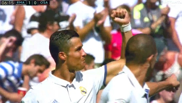 Ronaldo ghi ban trong ngay tro lai doi hinh xuat phat hinh anh