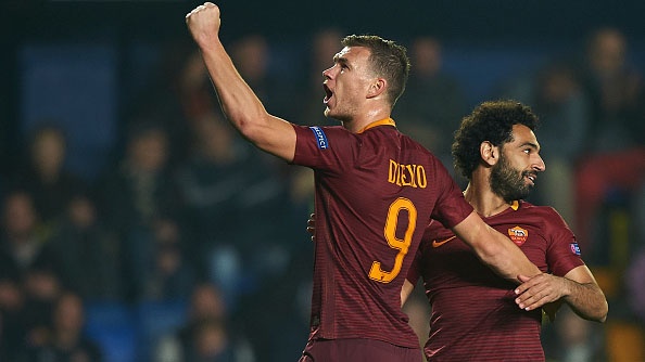 Dzeko lap hat-trick giup AS Roma thang dam Villarreal hinh anh