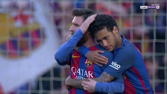 Messi ghi ban an tuong sau pha qua nguoi dang cap cua Neymar hinh anh