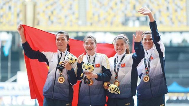 Tu Chinh va dong doi gianh HCV, pha ky luc SEA Games cua Thai Lan hinh anh