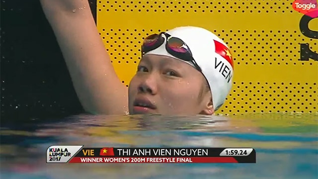 Anh Vien pha ky luc SEA Games noi dung 200 m tu do hinh anh