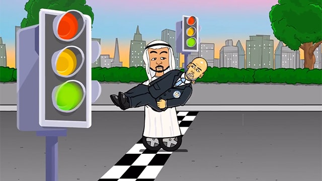 Hoat hinh vui ty phu A Rap be Guardiola ve dich hinh anh