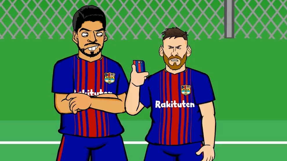 Hoat hinh vui Ronaldo dua gion Messi truoc vong dau hinh anh