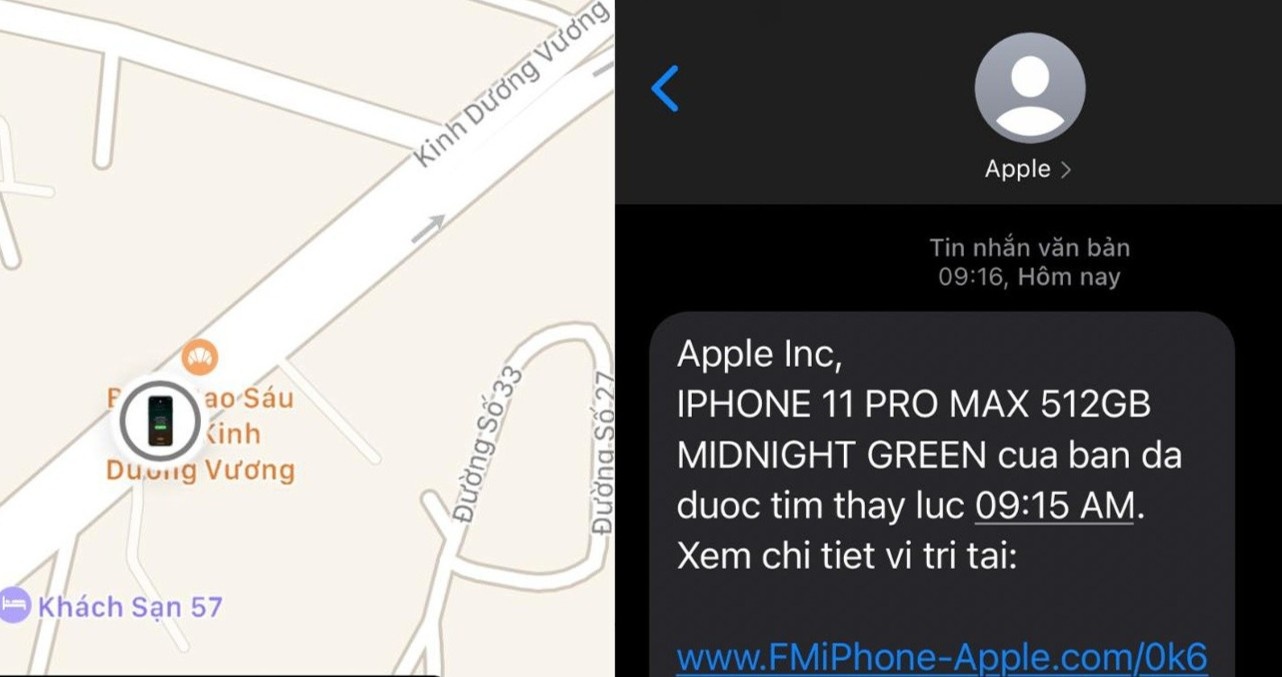 mat iphone trong khu cach ly,  gia mao tin nhan Apple anh 1