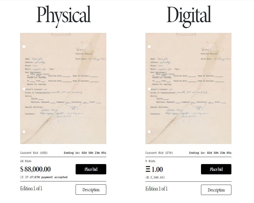 Don xin viec cua Steve Jobs duoc dau gia ky thuat so anh 1