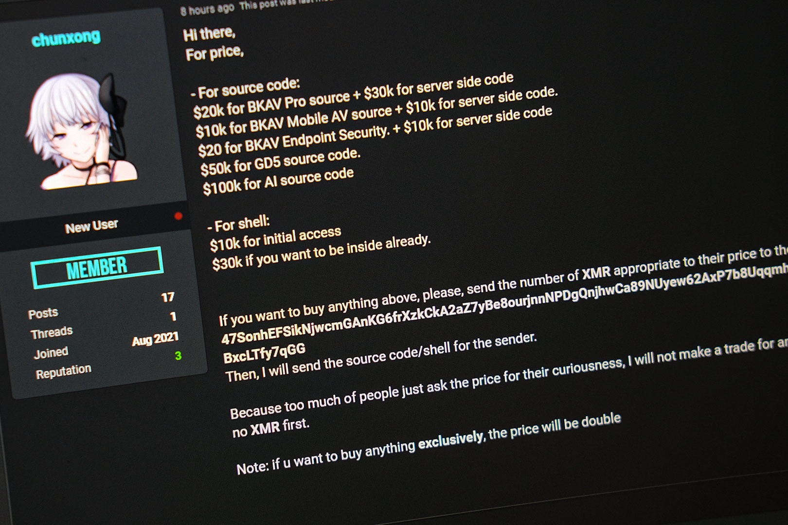 Hacker vu Bkav chon giao dich bang loai coin khong the truy vet hinh anh