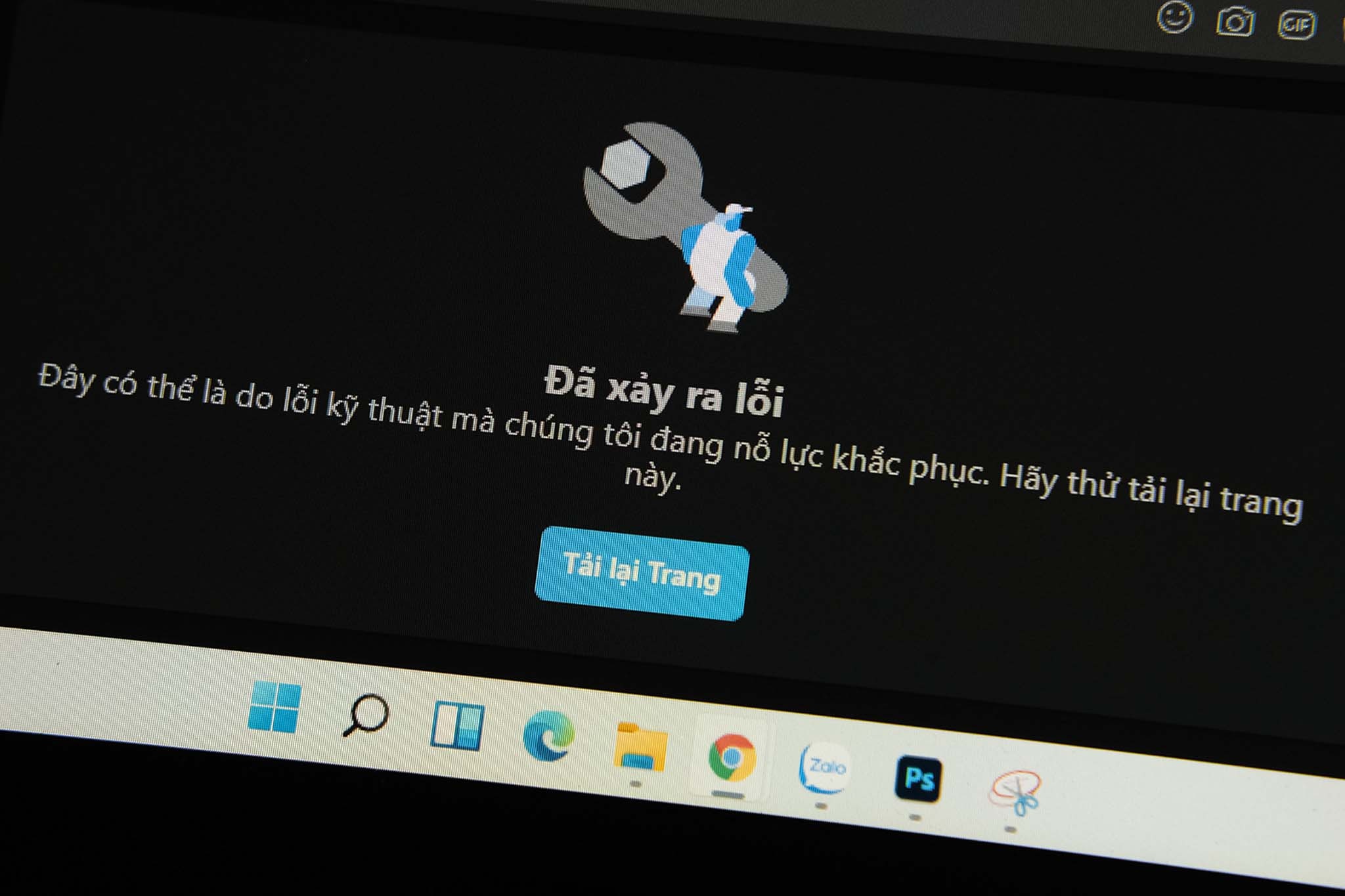 Facebook gap loi dien rong anh 1