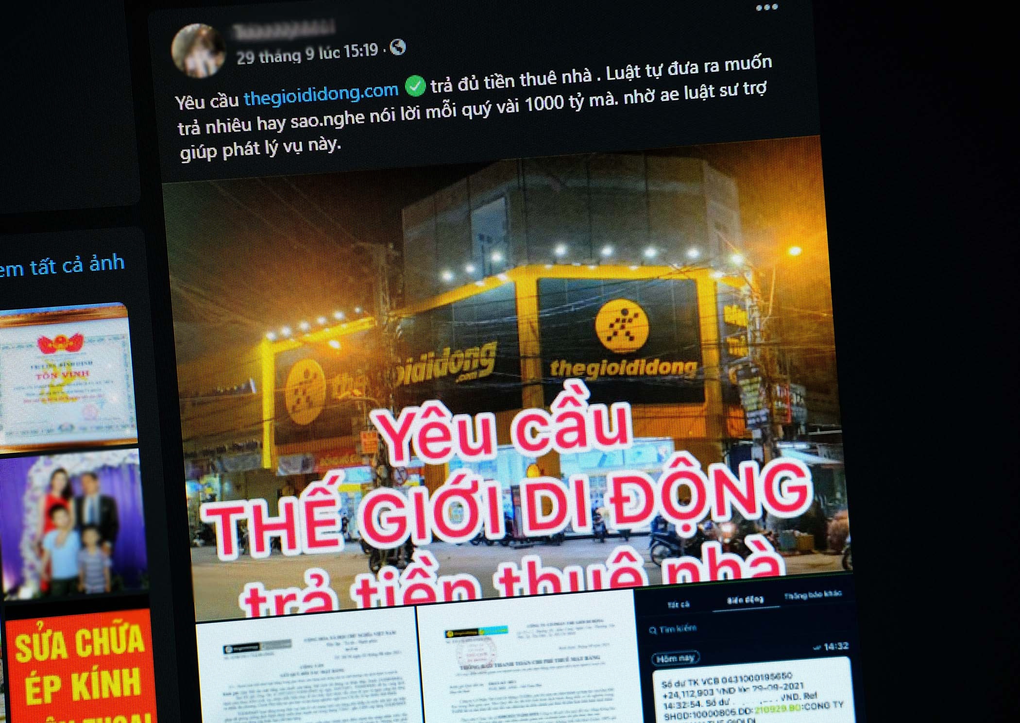 Chu mat bang buc xuc vi bi The Gioi Di Dong tu y giam tien thue nha hinh anh