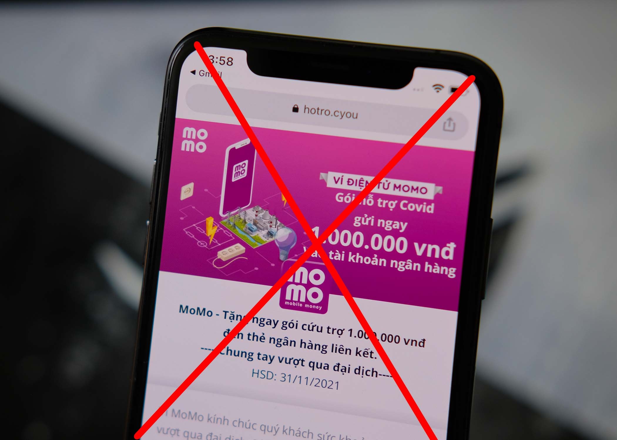 Momo canh bao tinh trang gia danh, lua dao 'goi ho tro Covid' hinh anh