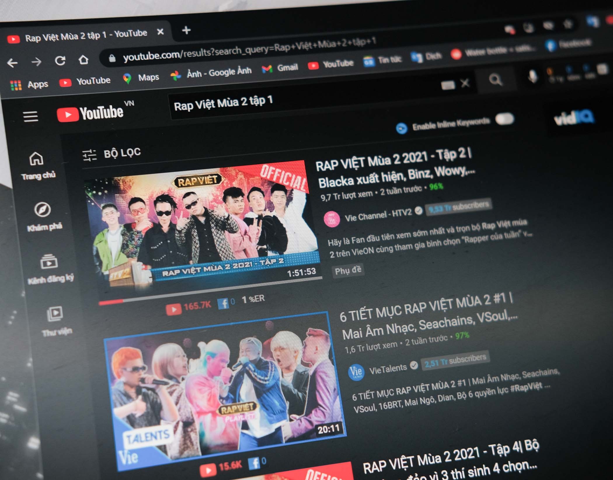 Tap mot Rap Viet an hien tren YouTube hinh anh