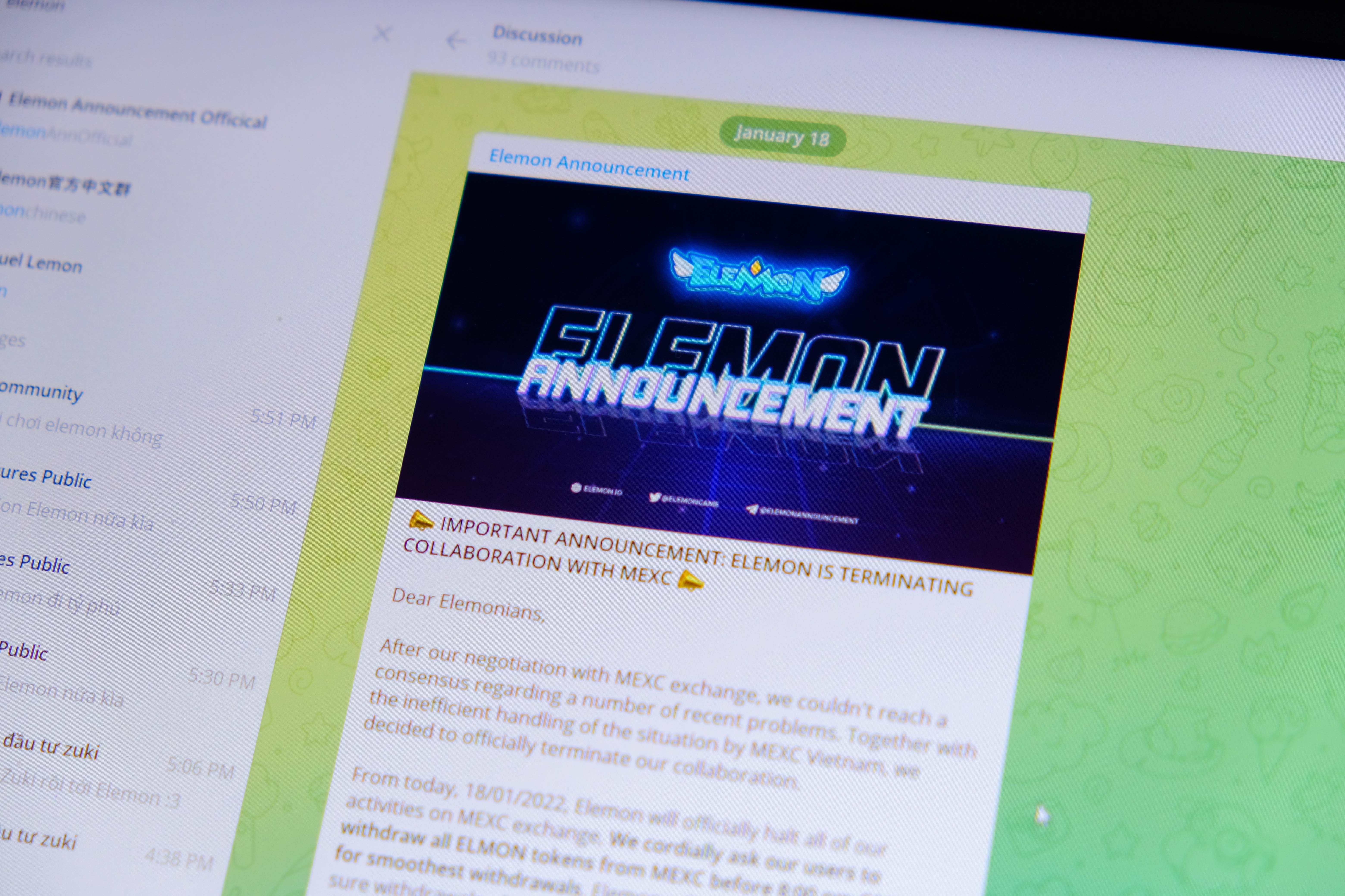 GameFi Elemon bi xa hang nha dau tu to san giao dich lam anh 2